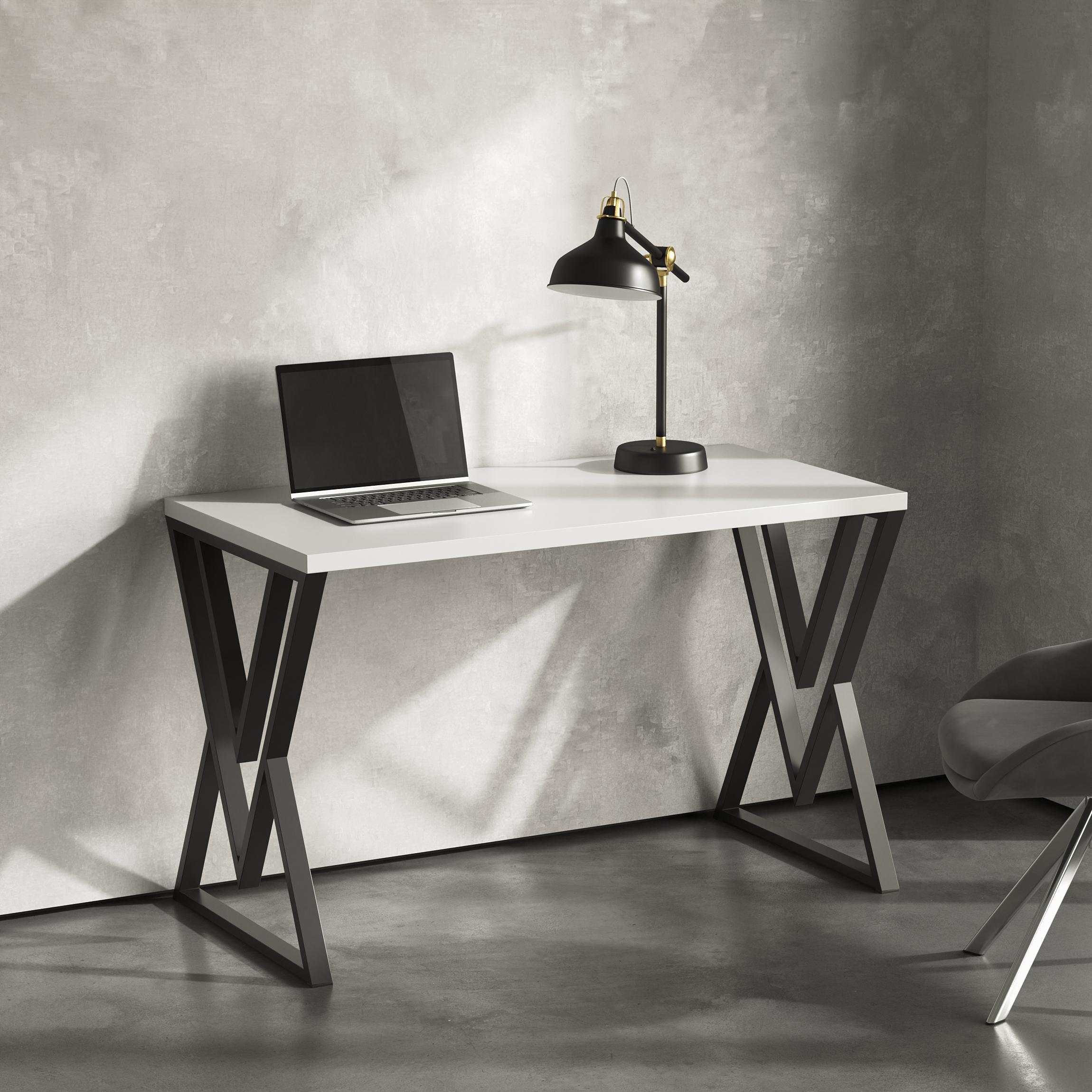 Стіл письмовий лофт Серія 13 1400х700х32 мм Білий (24105114) - фото 1 Стіл письмовий лофт Серія 13 1400х700х32 мм Білий (24105114) - фото 1