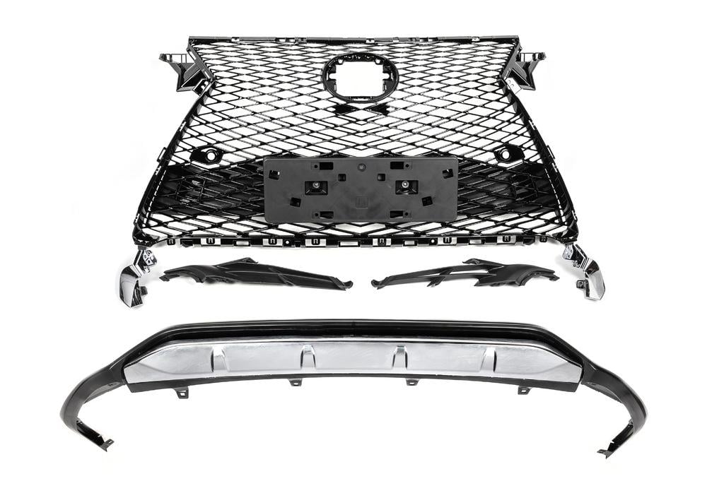 Передняя накладка и решетка F-Sport 1234 Upgrade для Lexus RX 2016-2022 гг. abs-пластик