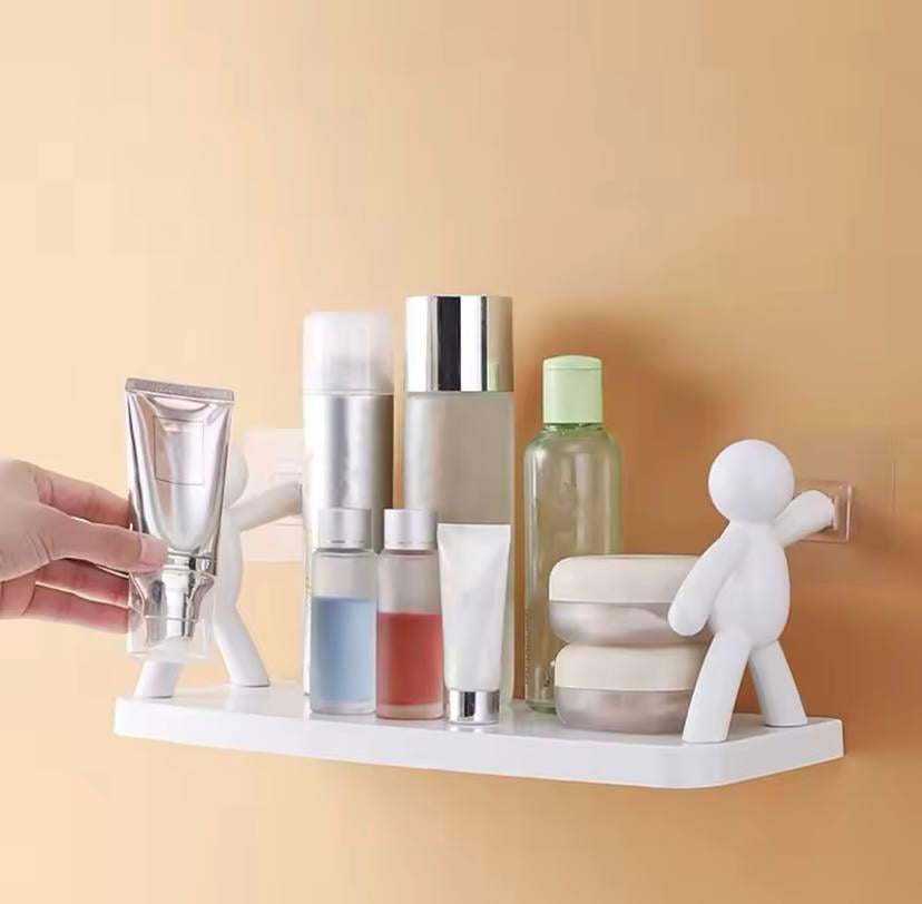 Подвесная полка на стену самоклеющаяся универсальная с человечками Белая (8ce6f667) - фото 3 Подвесная полка на стену самоклеющаяся универсальная с человечками Белая (8ce6f667) - фото 3