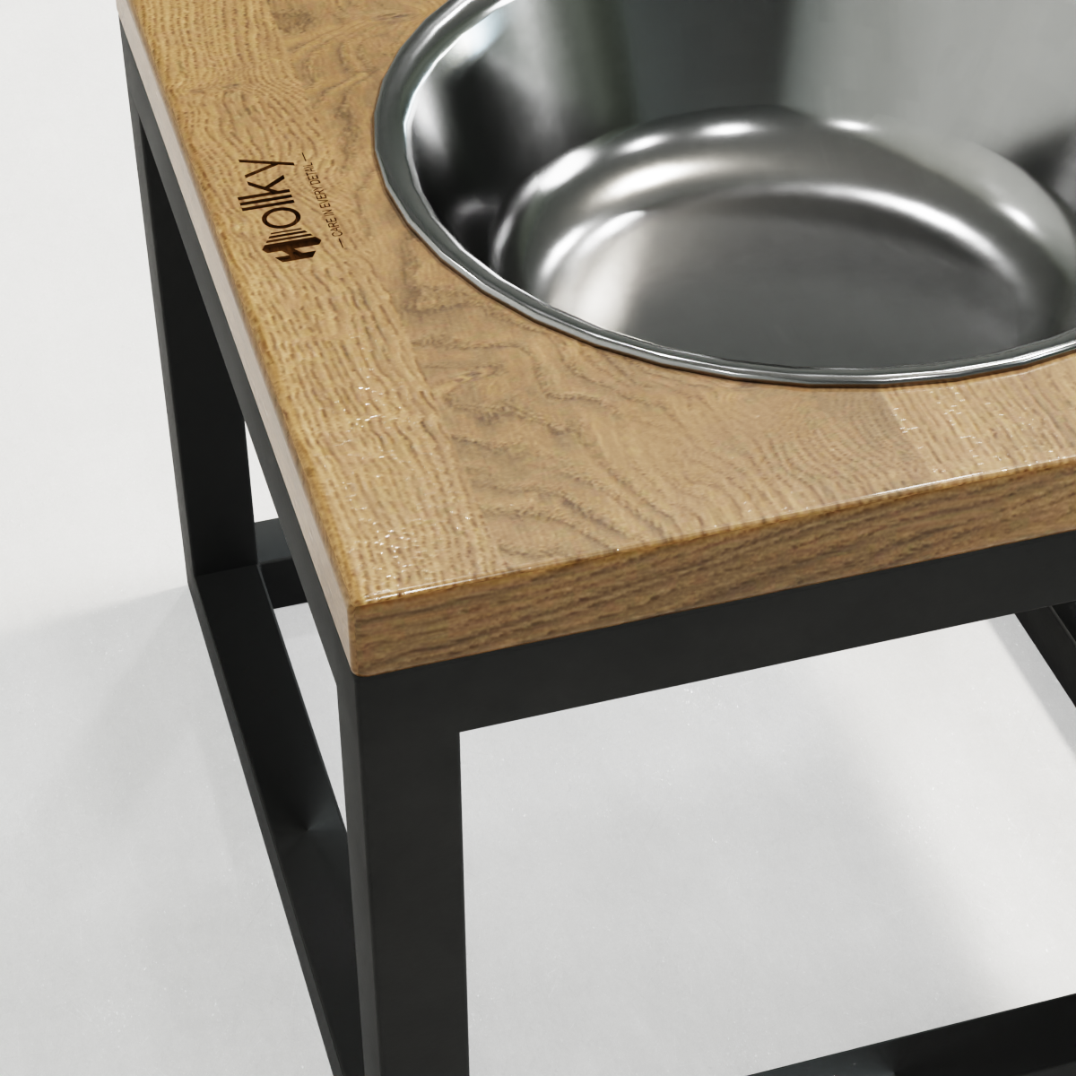 Миска на подставке для больших собак Hollky Base Solo XL 1,8 л (XL-262620-BLNT) - фото 6