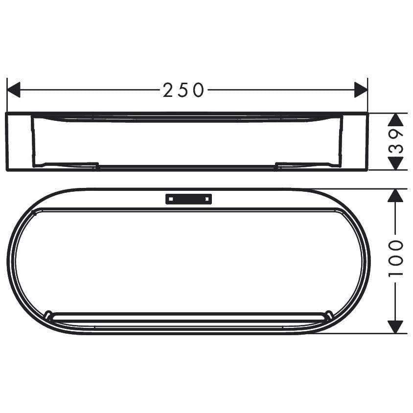 Полка настенная пластиковая Hansgrohe WallStoris 27913700 Белый (145388) - фото 2