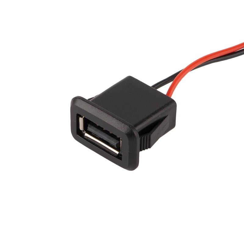 Гнездо USB A 2pin на корпус с проводами (A150029) Гнездо USB A 2pin на корпус с проводами (A150029)