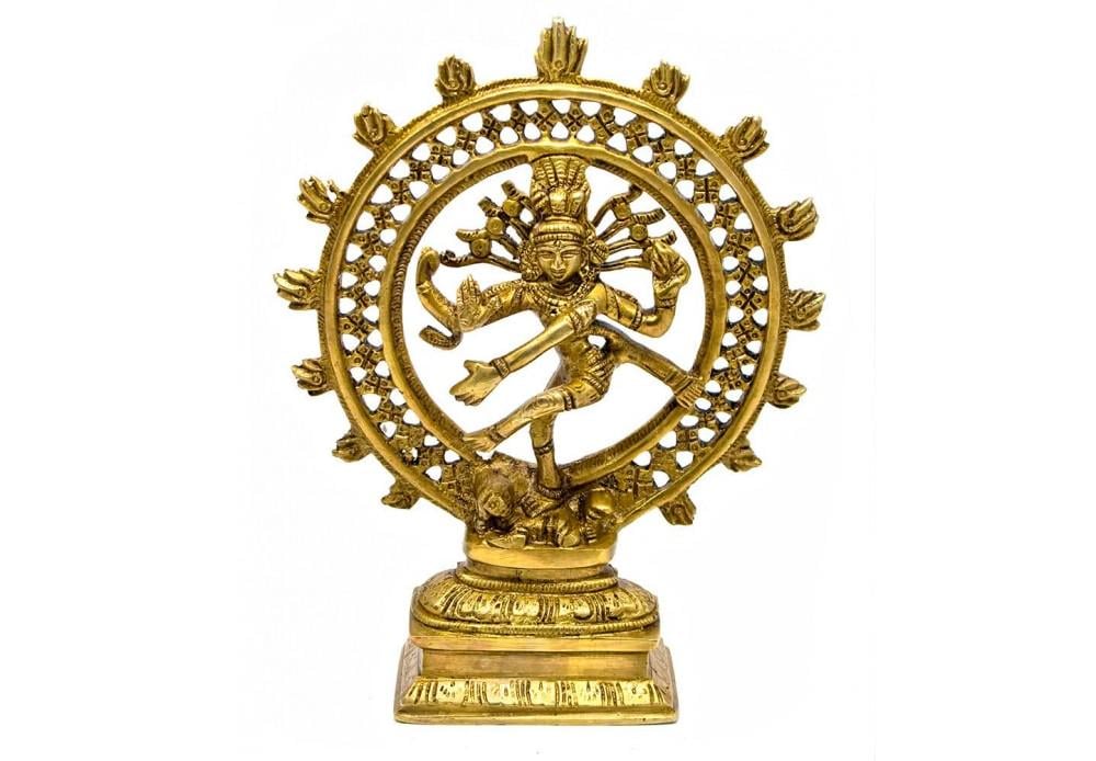 Статуэтка Шива танцующий бронзовый 21х16,5х5,5 см (25836)