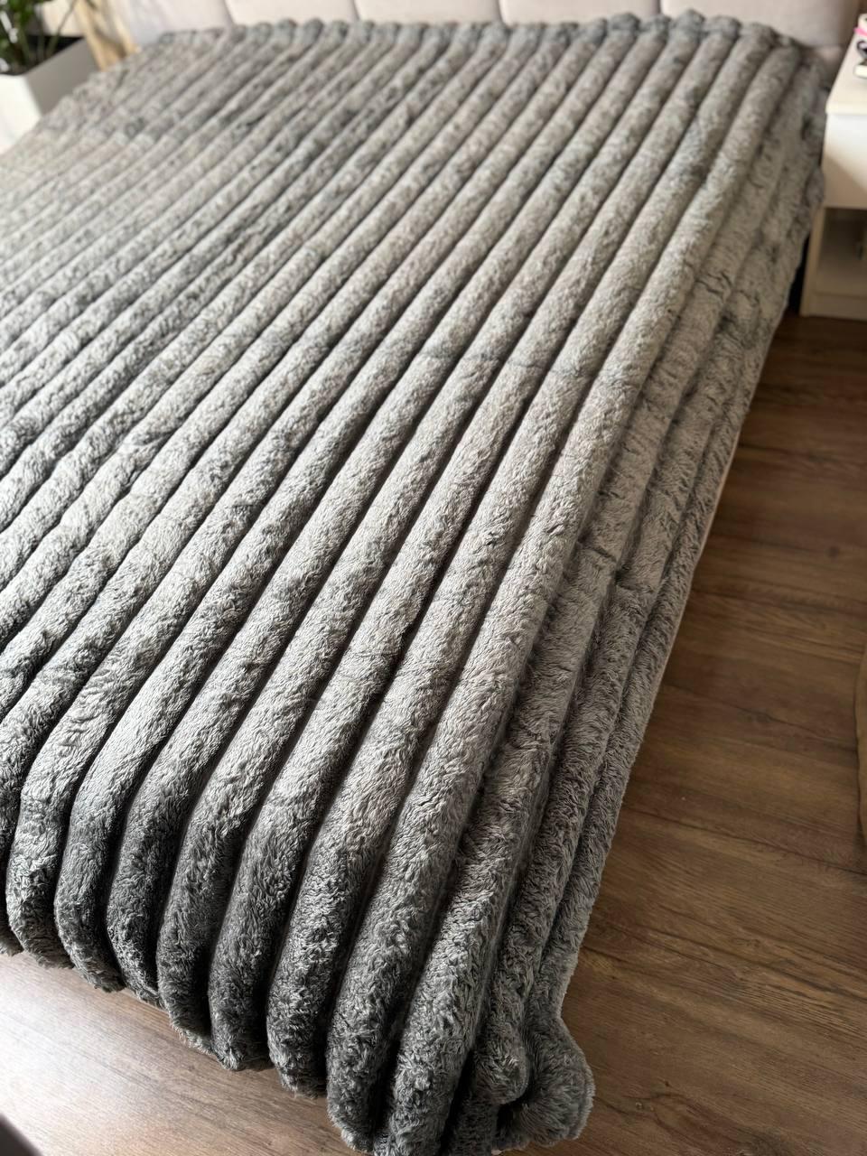 Плед шарпей 200x230 см Сірий (П4К-Am-sharp-001) - фото 3