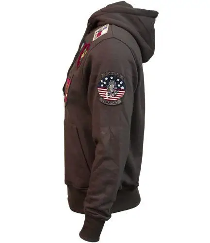 Реглан Top Gun Men's zip up hoodie with patches S Brown (TGD1707BS) - фото 3