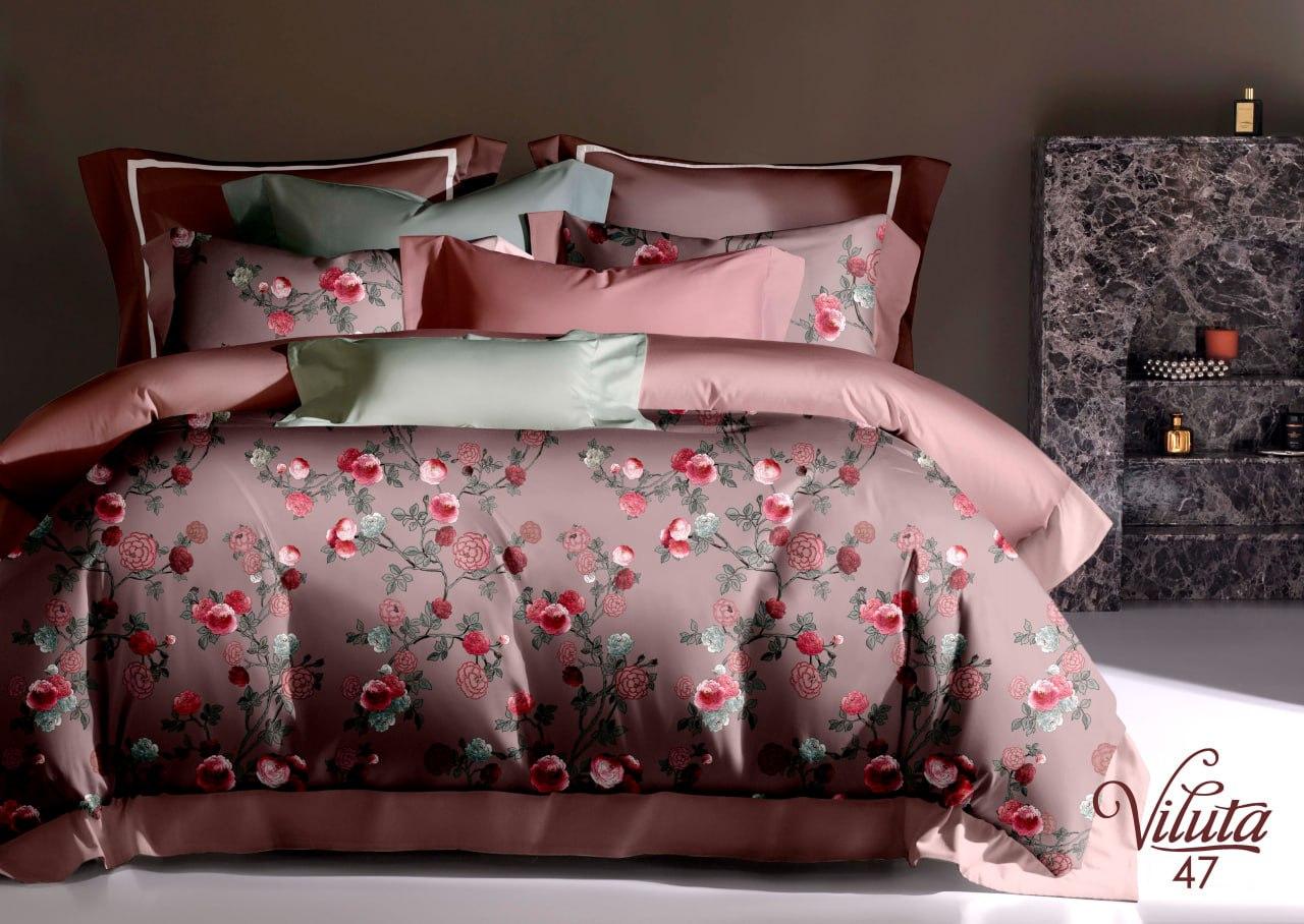 Постельное белье Viluta 47 сатин/египетский хлопок евро (23915)