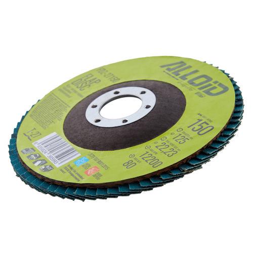 Круг пелюстковий торцевий Alloid цирконієвий 125 мм P150 T27 (00000061435) - фото 7 Круг пелюстковий торцевий Alloid цирконієвий 125 мм P150 T27 (00000061435) - фото 7