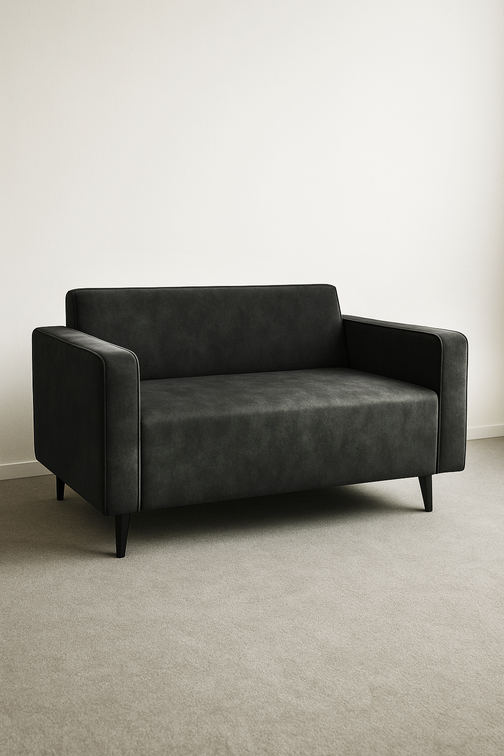 Диван офісний Tobi Sho Тайм з підлокітниками велюр Крокус 1460х680х770 мм Графіт (Графіт/97) - фото 3