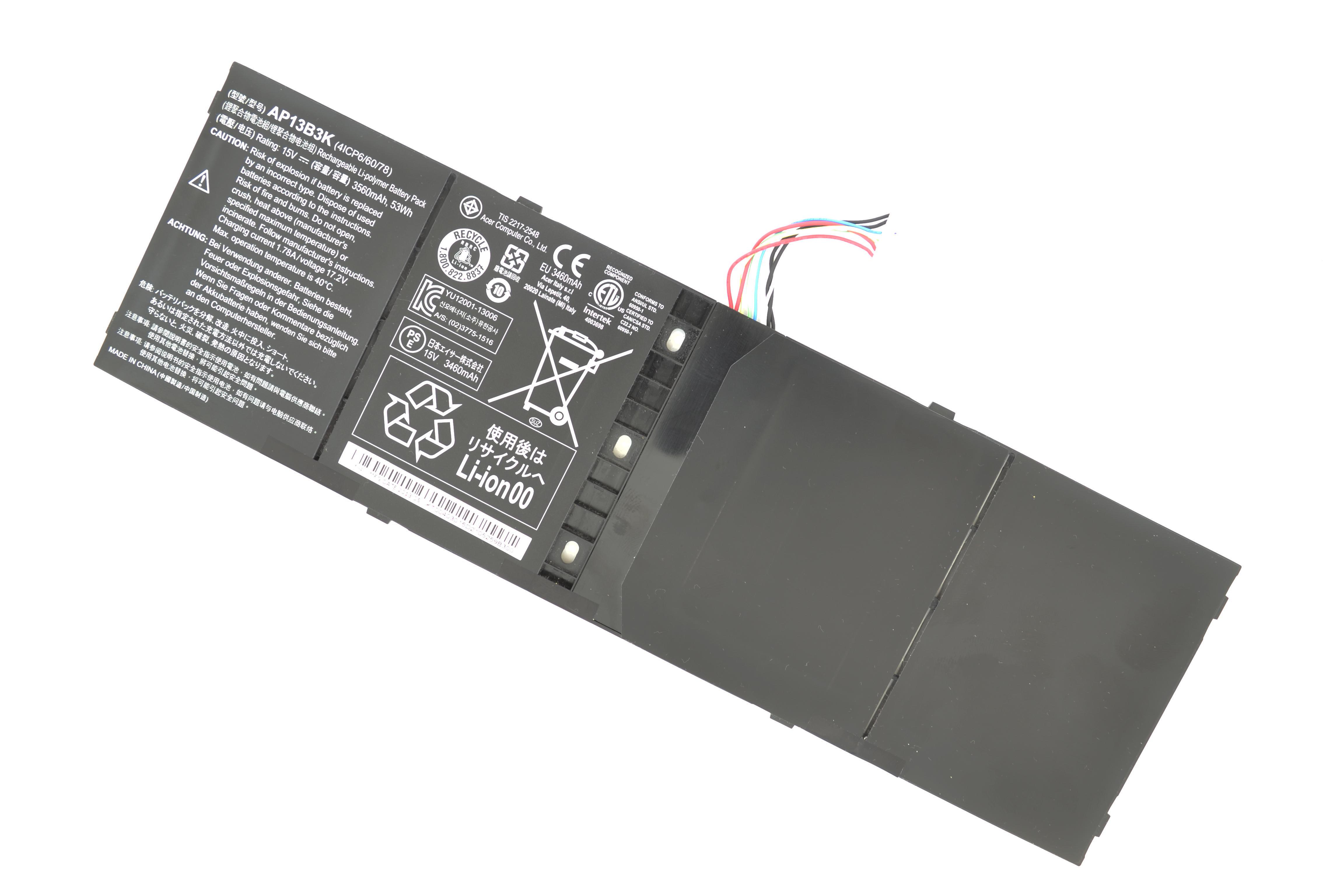 Аккумулятор для ноутбука Acer AP13B3K Aspire V7-482 15V 3560 mAh (010162) - фото 4