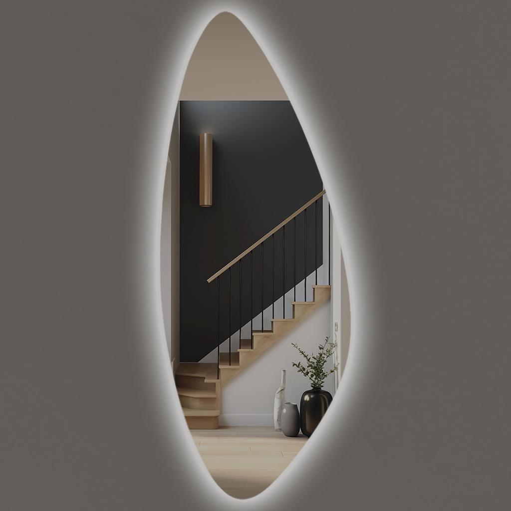 Зеркало фигурное Лепесток LED 500х1000 мм (13481420)