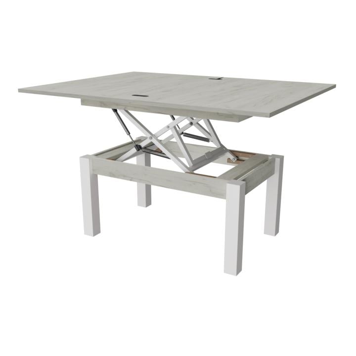 Стіл-трансформер Неман Баттерфлай дерево/ДСП Білий/Дуб крафт білий (46017)