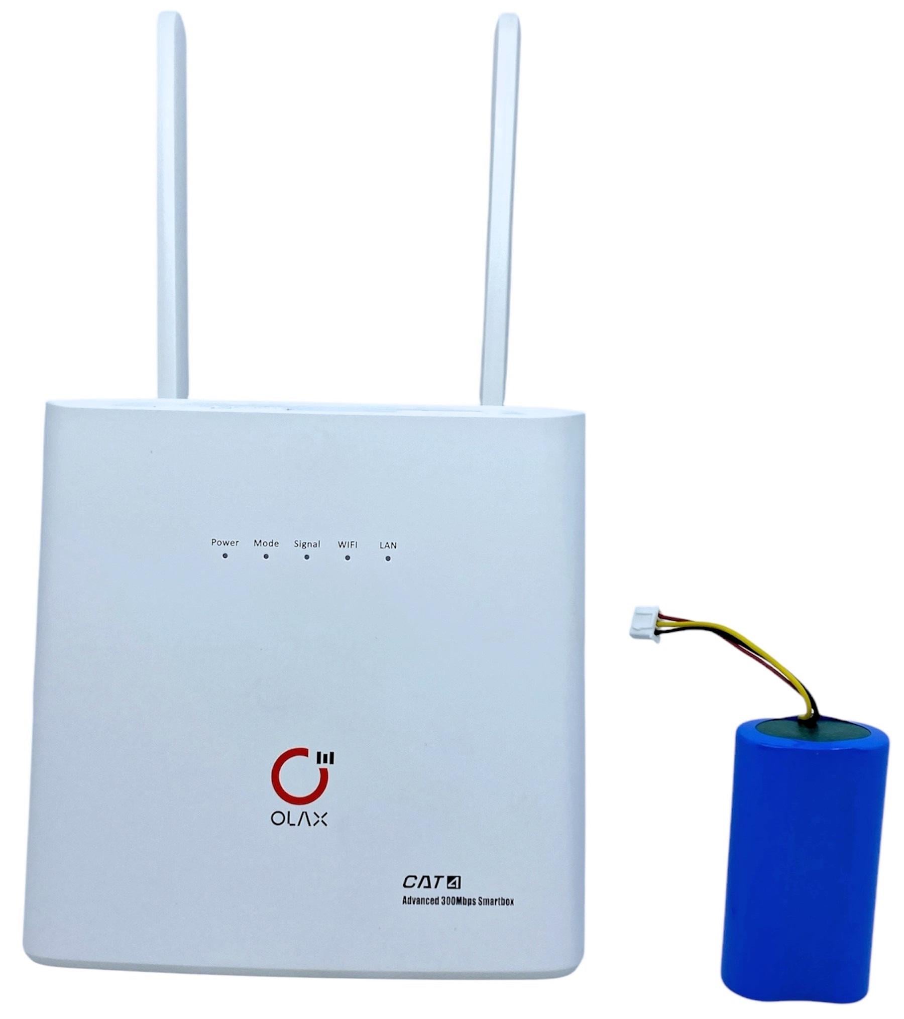 Маршрутизатор 4G WIFI Olax AX9 PRO з 3G 4G модемом акумулятор 4000 mAh дві антени Білий