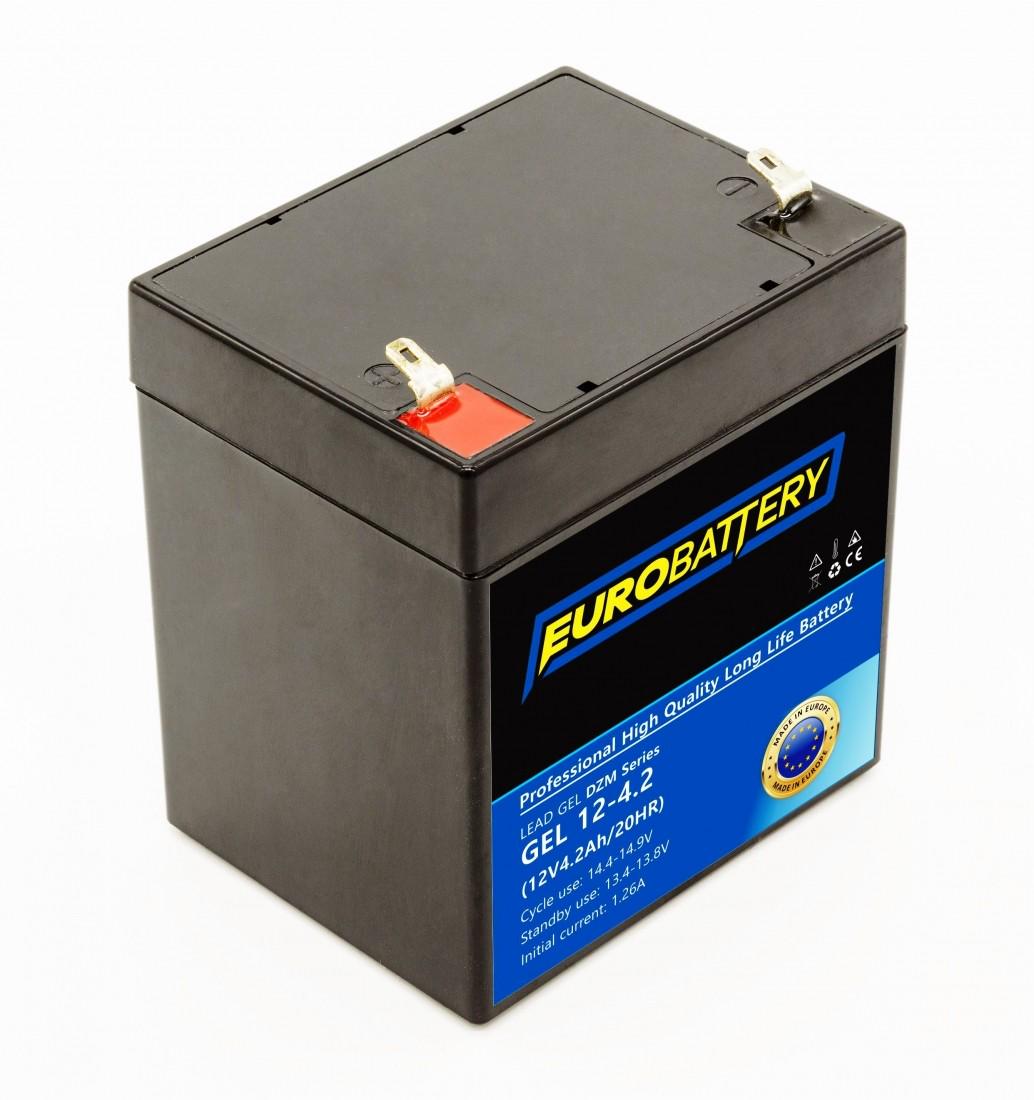 Акумуляторна батарея гелева EuroBattery 12V 4,2 Ah (11501)