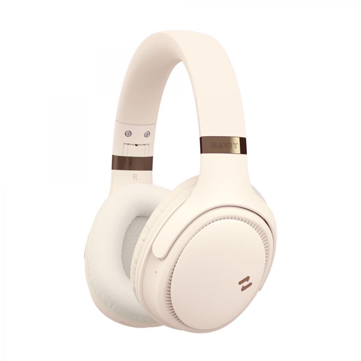Навушники бездротові накладні Havit HV-H630BT Beige (63227)