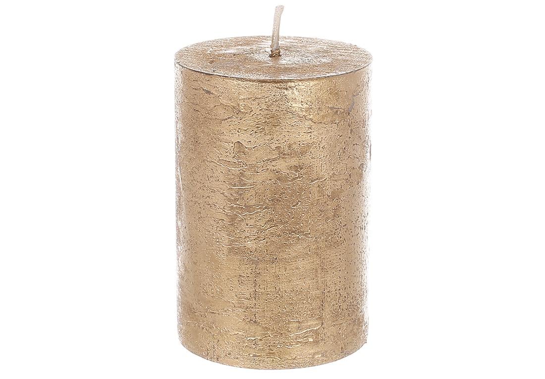 Свеча цилиндрическая BonaDi 10 см Золотой (C07_10_1-9.2)