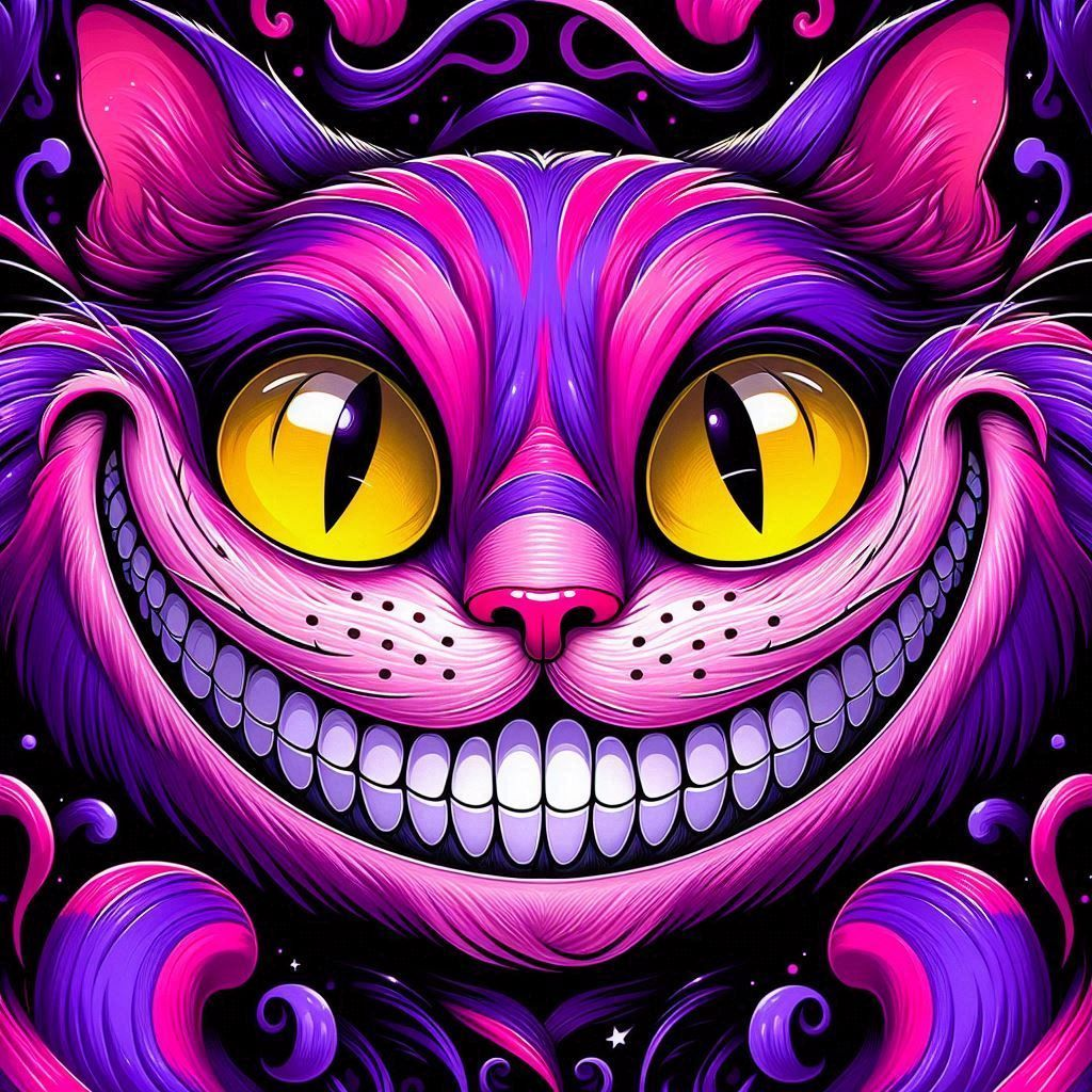 Алмазная мозаика Чеширский кот 40х40 см (28915513)
