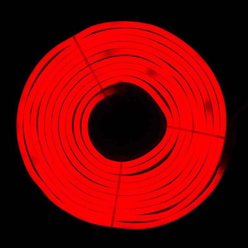 Гирлянда трубка неоновая SMD2835 LED 5 м красная крепления IP20 (950064)
