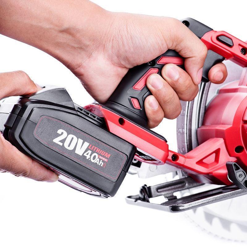 Дисковая пила аккумуляторная Worcraft CCS-S20Li с аккумулятором 4А и зарядным диск 165 мм (43010) - фото 4