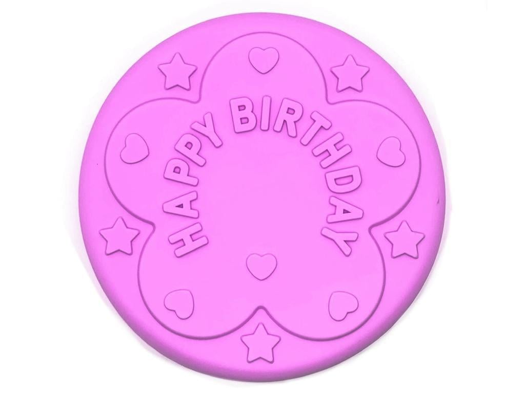 Форма силиконовая для выпечки Stenson Happy Birthday 27х27х5,5 см Сиреневый (MMS-MH-3364) Форма силиконовая для выпечки Stenson Happy Birthday 27х27х5,5 см Сиреневый (MMS-MH-3364)