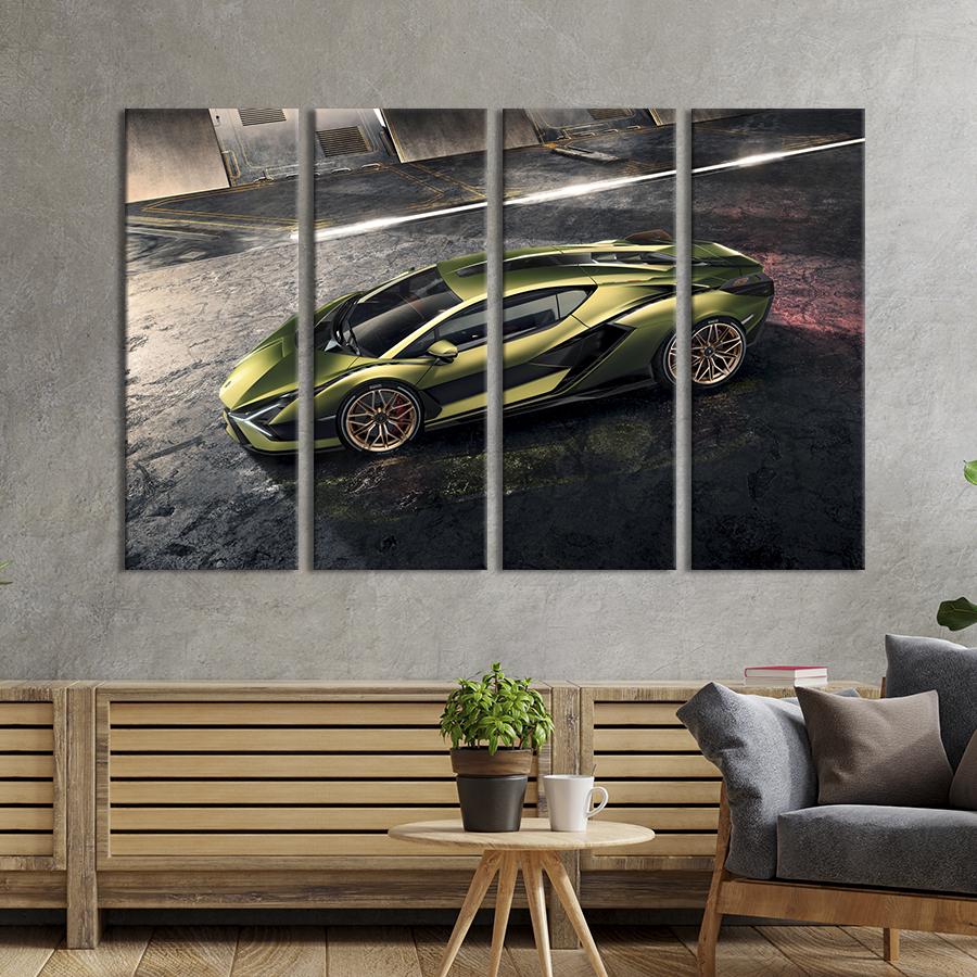 Картина на холсте Стильный Lamborghini Sian 209x133 см (1251-41)