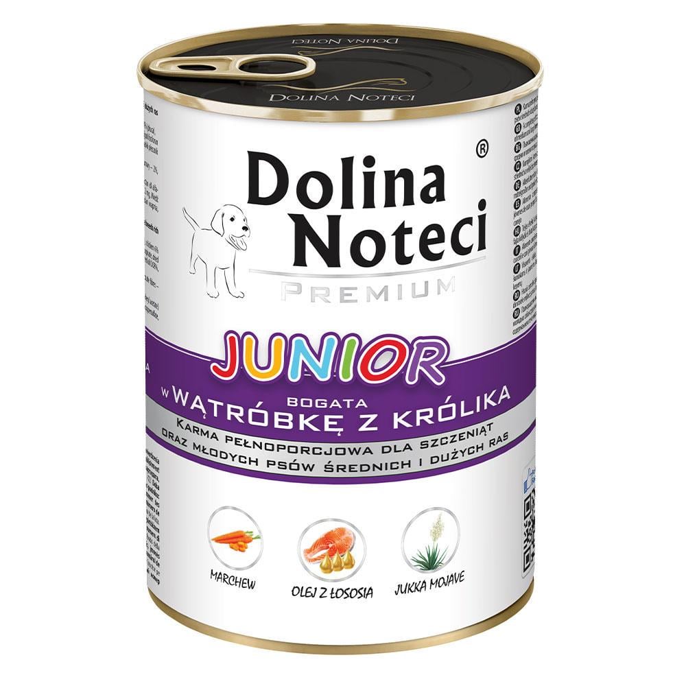 Корм влажный для щенков всех пород Dolina Noteci Premium Junior с печенью кролика 400 г (1735997714)