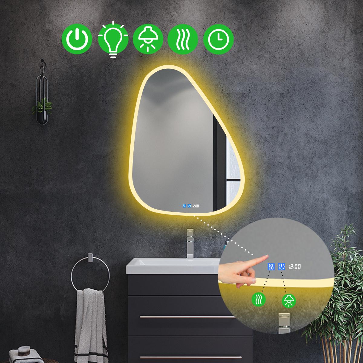 Дзеркало з LED підсвіткою Doccia 3 із двома сенсорами 120x96 см (8737817) - фото 2