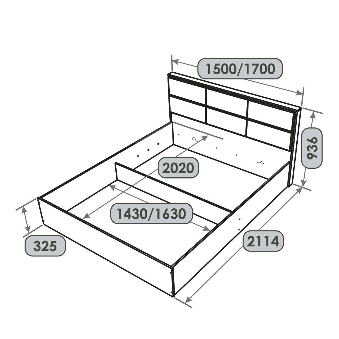 Кровать двуспальная Everest Лайт КЛ-1400 каркас Нимфея альба (11119) - фото 8 Кровать двуспальная Everest Лайт КЛ-1400 каркас Нимфея альба (11119) - фото 8