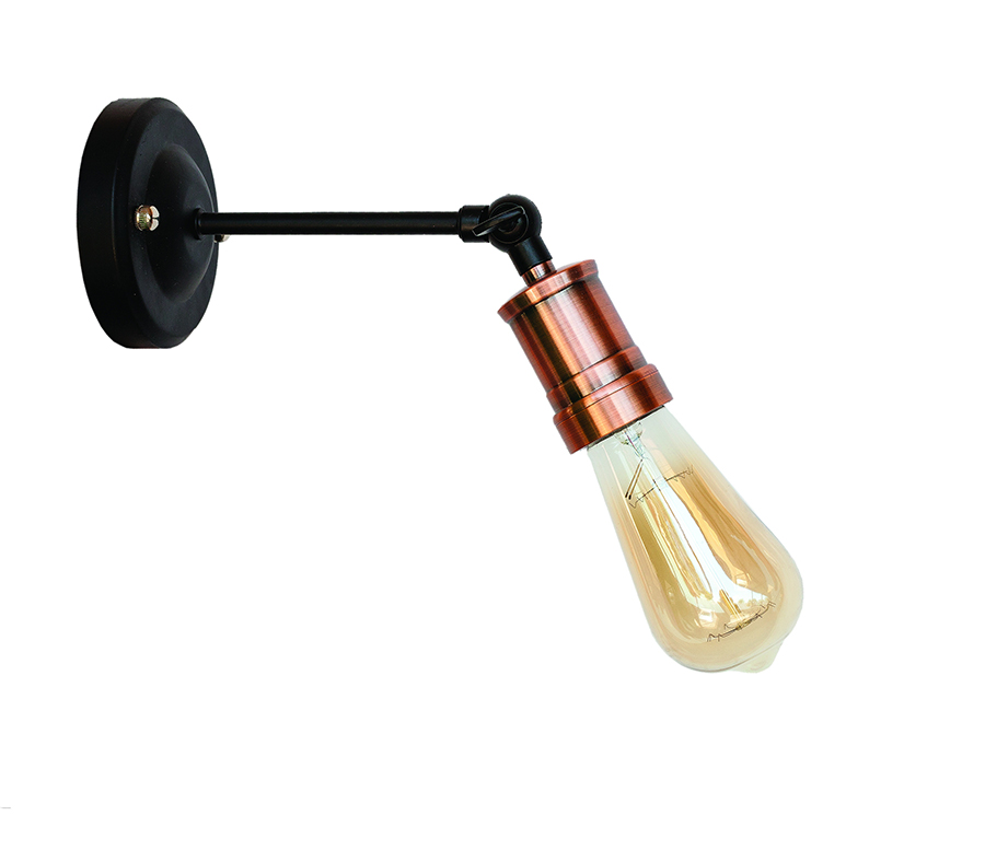 Бра Levistella Lofty удлиненное с патроном AMP20 Черный/Медный (1963530304)