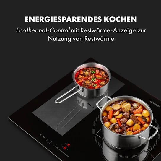 Варильна поверхня KLARSTEIN Delicatessa 3 Flex 3 зони індукційна/з таймером 6600W (10034194) - фото 6 Варильна поверхня KLARSTEIN Delicatessa 3 Flex 3 зони індукційна/з таймером 6600W (10034194) - фото 6