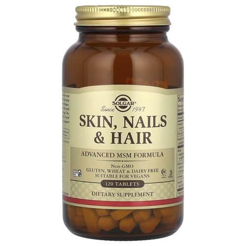 Комплекс для кожи и ногтей Solgar Skin Nails & Hair Advanced MSM Formula 120 табл. (SOL-01736)