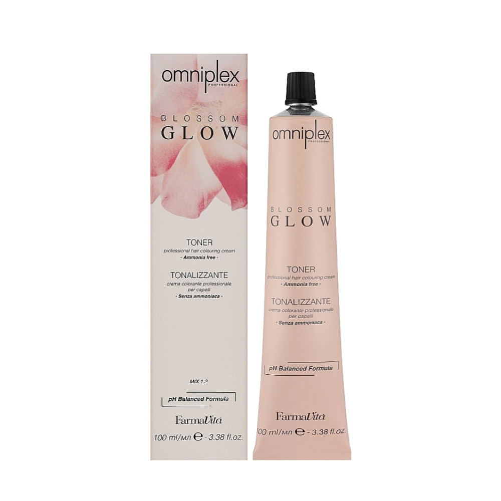 Тонер для волосся безаміачний Farmavita Omniplex Blossom Glow Toner 100 мл Платиновий блондин перламутрово-попелястий 10.21