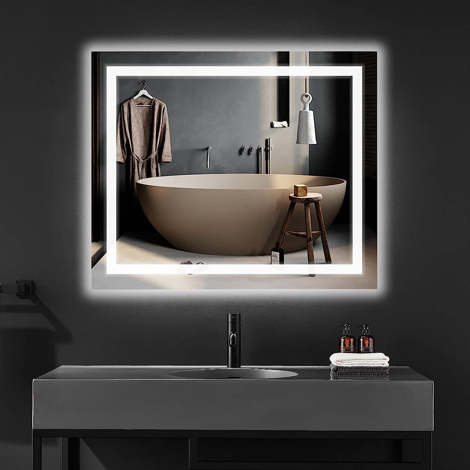 Зеркало Dim Dzerkal MENSO с LED-подсветкой 120х120 см (14430)