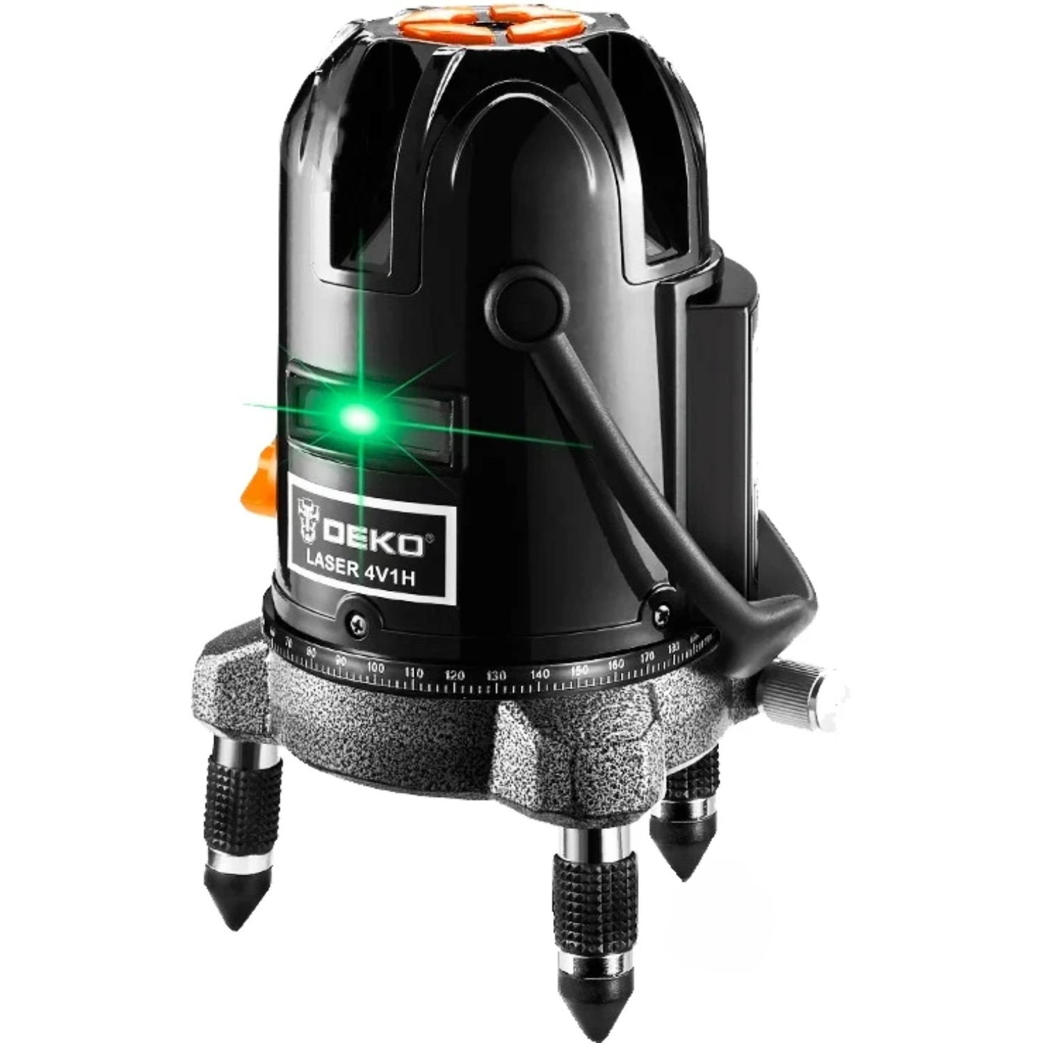 Лазерный уровень DEKO LL57GA 5 линий Зеленый луч IP54 Black (33087866)