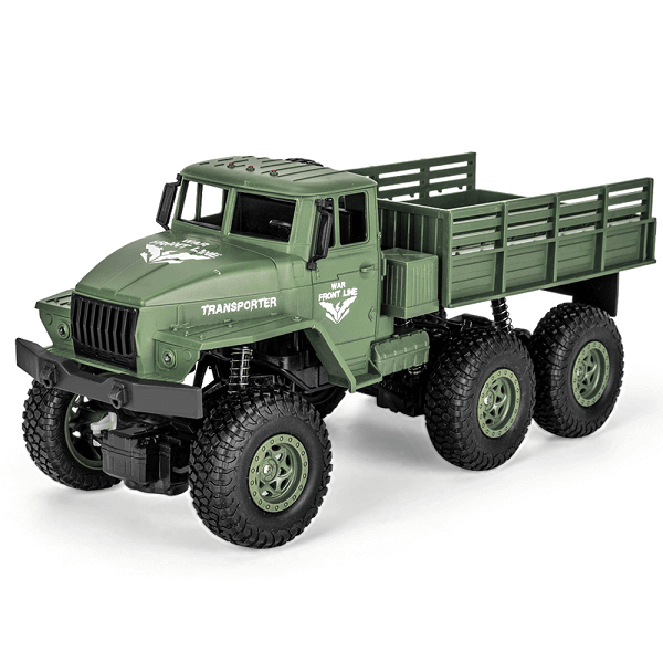 Вантажівка військова на радіокеруванні JJRC Q68 1:18 4WD Green (d287) - фото 1