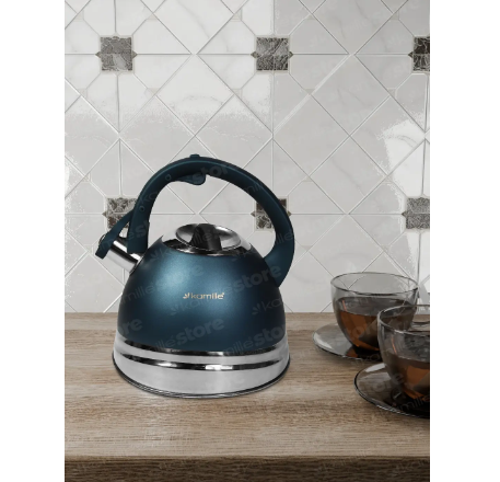 Чайник Kamille из нержавеющей стали со свистком 3 л Голубой (0861) - фото 5 Чайник Kamille из нержавеющей стали со свистком 3 л Голубой (0861) - фото 5