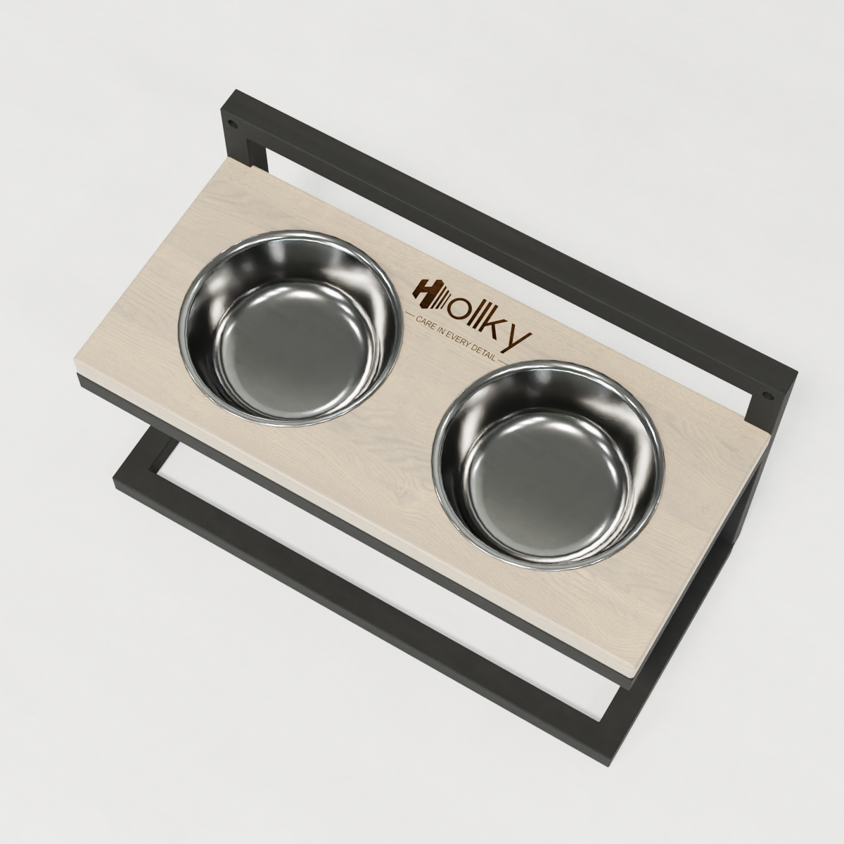 Миски на регульованій підставці для маленьких собак Hollky Flex S 2х0,45 л (FS-422523-GRWH) - фото 4 Миски на регульованій підставці для маленьких собак Hollky Flex S 2х0,45 л (FS-422523-GRWH) - фото 4