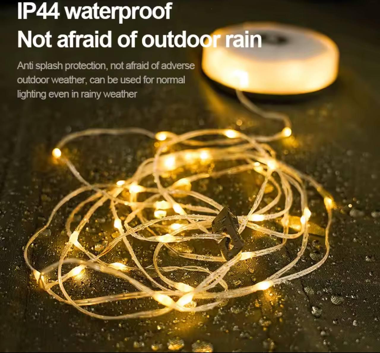 Лампа кемпінгова акумуляторна світлодіодна 2в1 з гірляндою 10 м (yog-2zj-f7r) - фото 4 Лампа кемпінгова акумуляторна світлодіодна 2в1 з гірляндою 10 м (yog-2zj-f7r) - фото 4