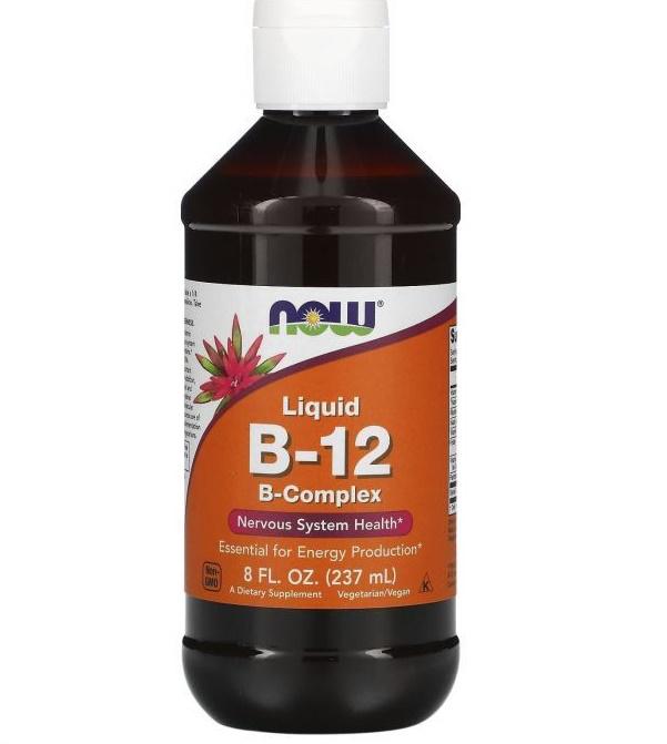 Метилкобаламин NOW Foods Vitamin B-12 Complex Liquid 237 ml /198 servings/ - фото 1