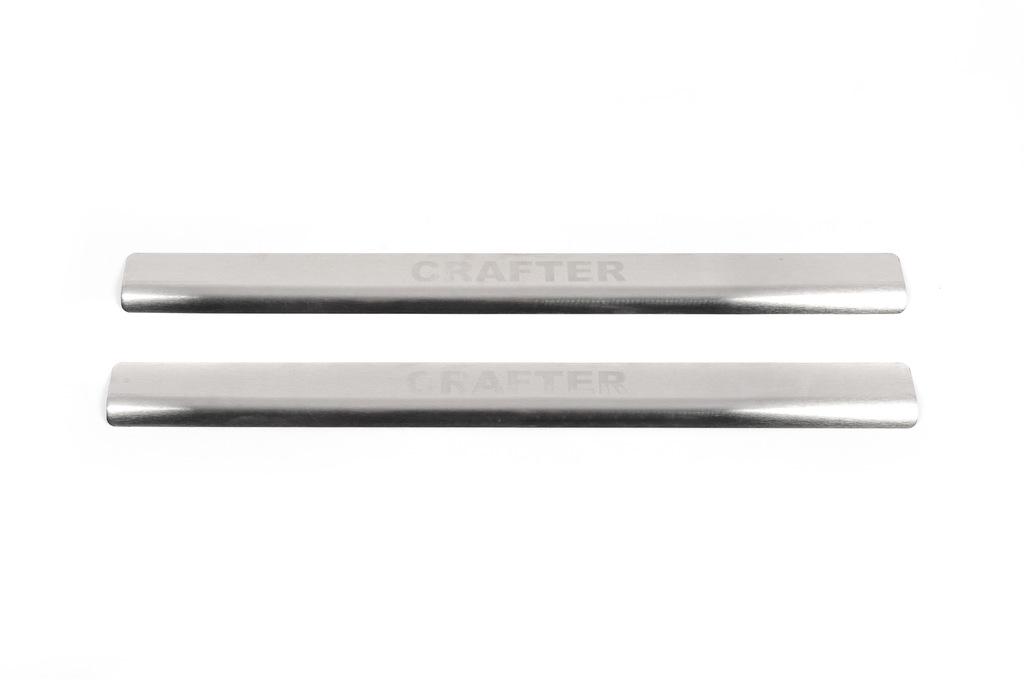 Накладки на пороги Натанико Стандартлента Lohmann 0.5 мм Натанико для Volkswagen Crafter 2006-2016 гг. нержавеющая сталь Хром