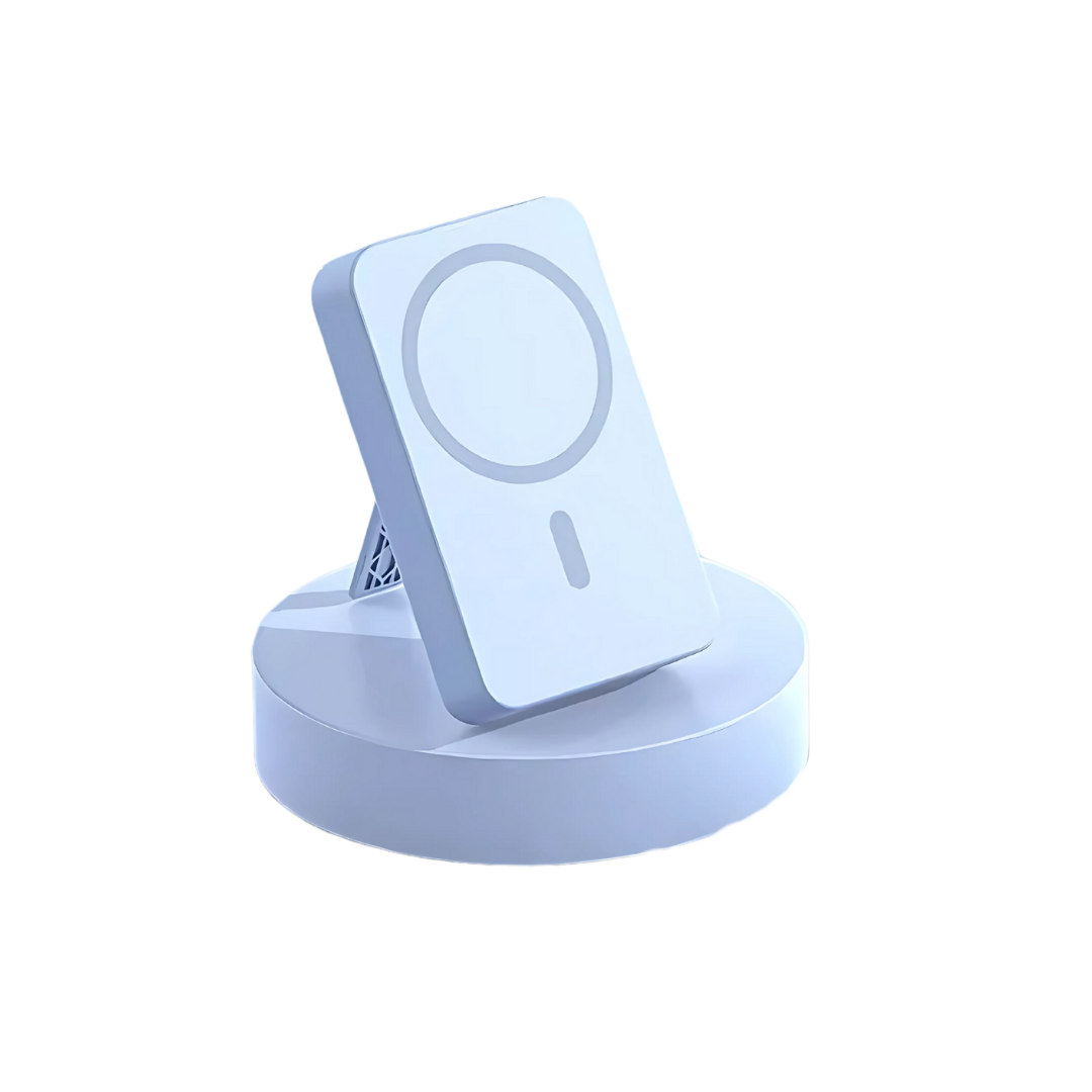 Павербанк беспроводной магнитный с быстрой зарядкой с откидной подставкой 10000 mAh Blue (Powerbank_8_Blue)