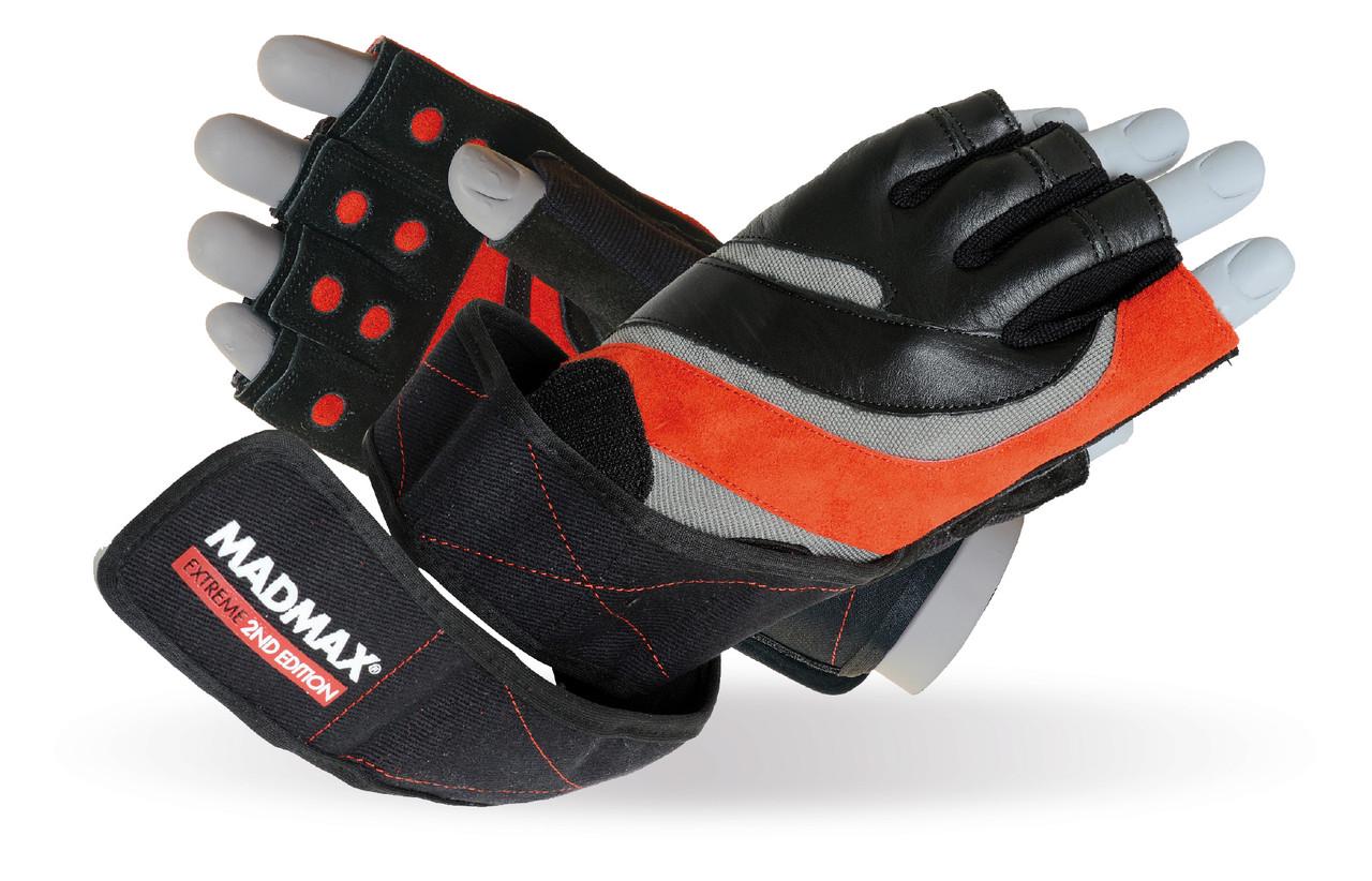 Перчатки для фитнеса MadMax MFG-568 Extreme 2nd edition L Black/Red (58-68-MFG-568_L) - фото 1