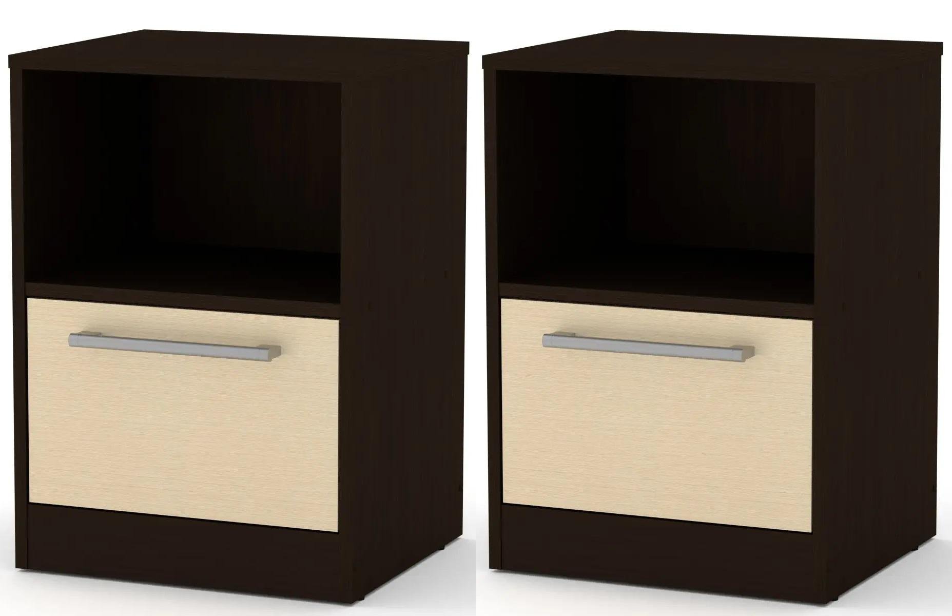 Тумба приліжкова комплект 2 шт. Компаніт ПКТ-6 Венге темний/Венге світлий (26654171)