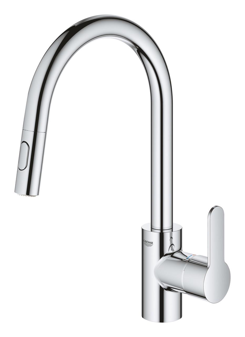 Змішувач для кухні Grohe Eurostyle Cosmopolitan з висувним виливом (31482003) - фото 2 Змішувач для кухні Grohe Eurostyle Cosmopolitan з висувним виливом (31482003) - фото 2