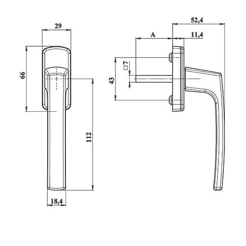 Ручка оконная ASTEX Afina WH 006 Белый (WH 006/37 RAL9016) - фото 2 Ручка оконная ASTEX Afina WH 006 Белый (WH 006/37 RAL9016) - фото 2
