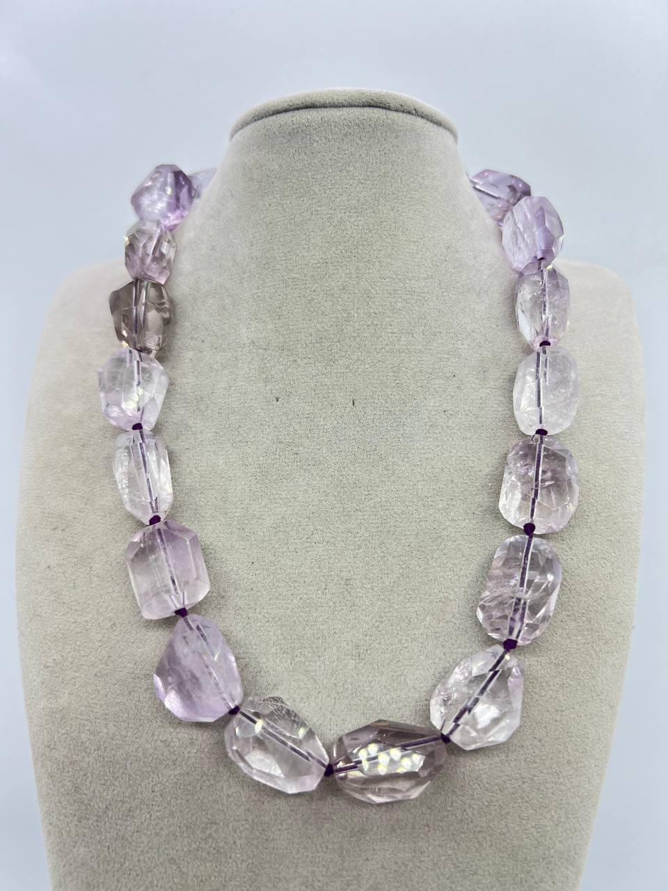 Бусы аметист 42 см Бесцветный (11261)
