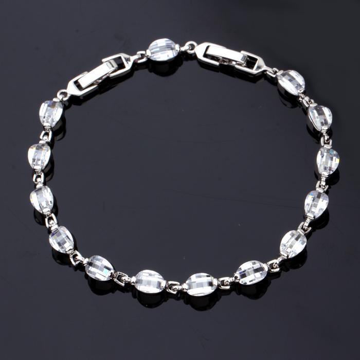 Браслет с цирконами X70683 Italina Белый