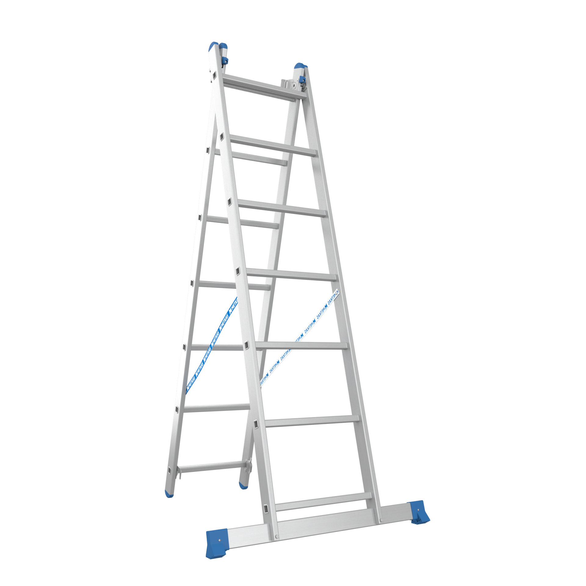 Лестница-стремянка Меткас алюминиевая универсальная трехсекционная 3х7 3,93 м (1899229796) - фото 3 Лестница-стремянка Меткас алюминиевая универсальная трехсекционная 3х7 3,93 м (1899229796) - фото 3