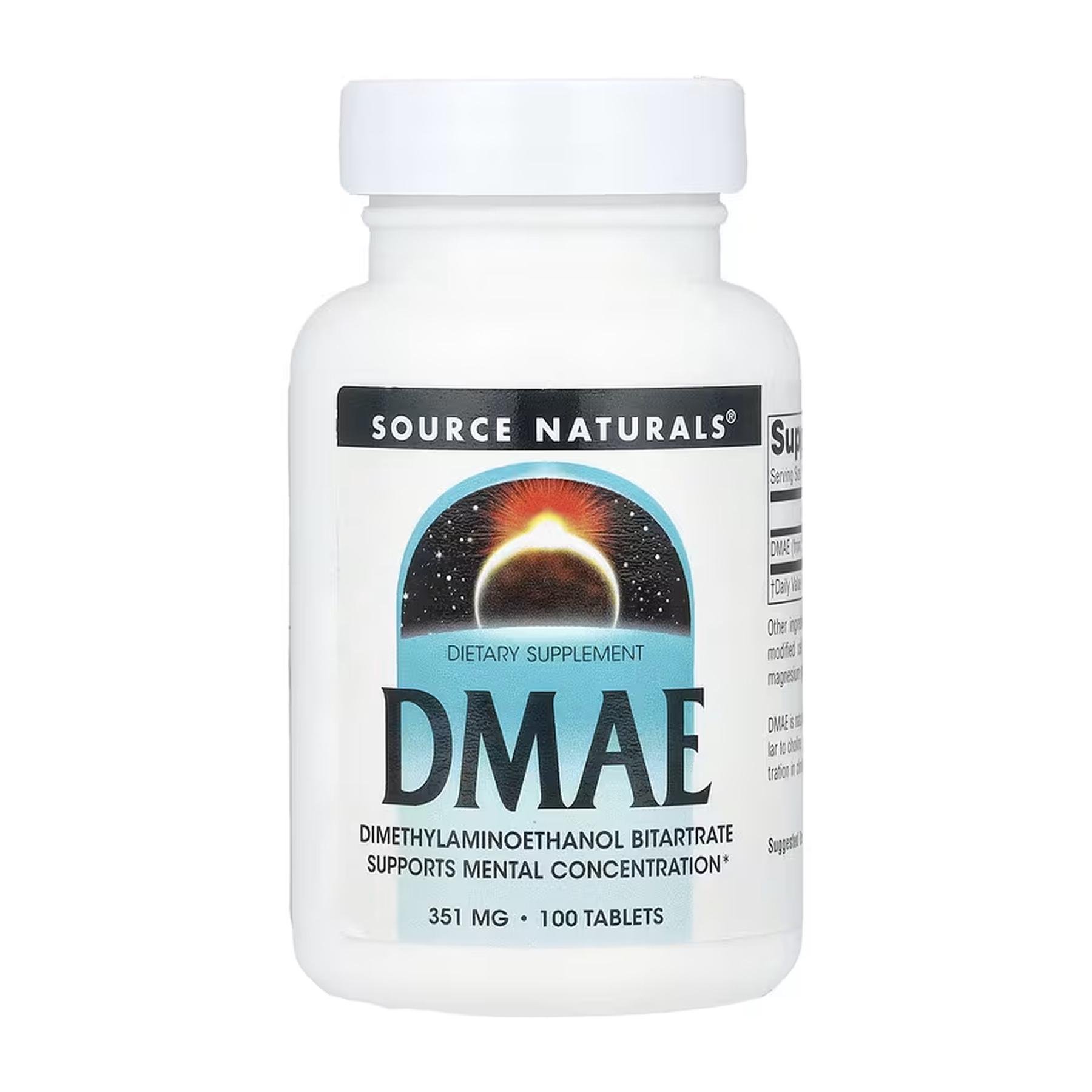 Диметиламіноетанол Source Naturals DMAE 351 мг 100 таб.