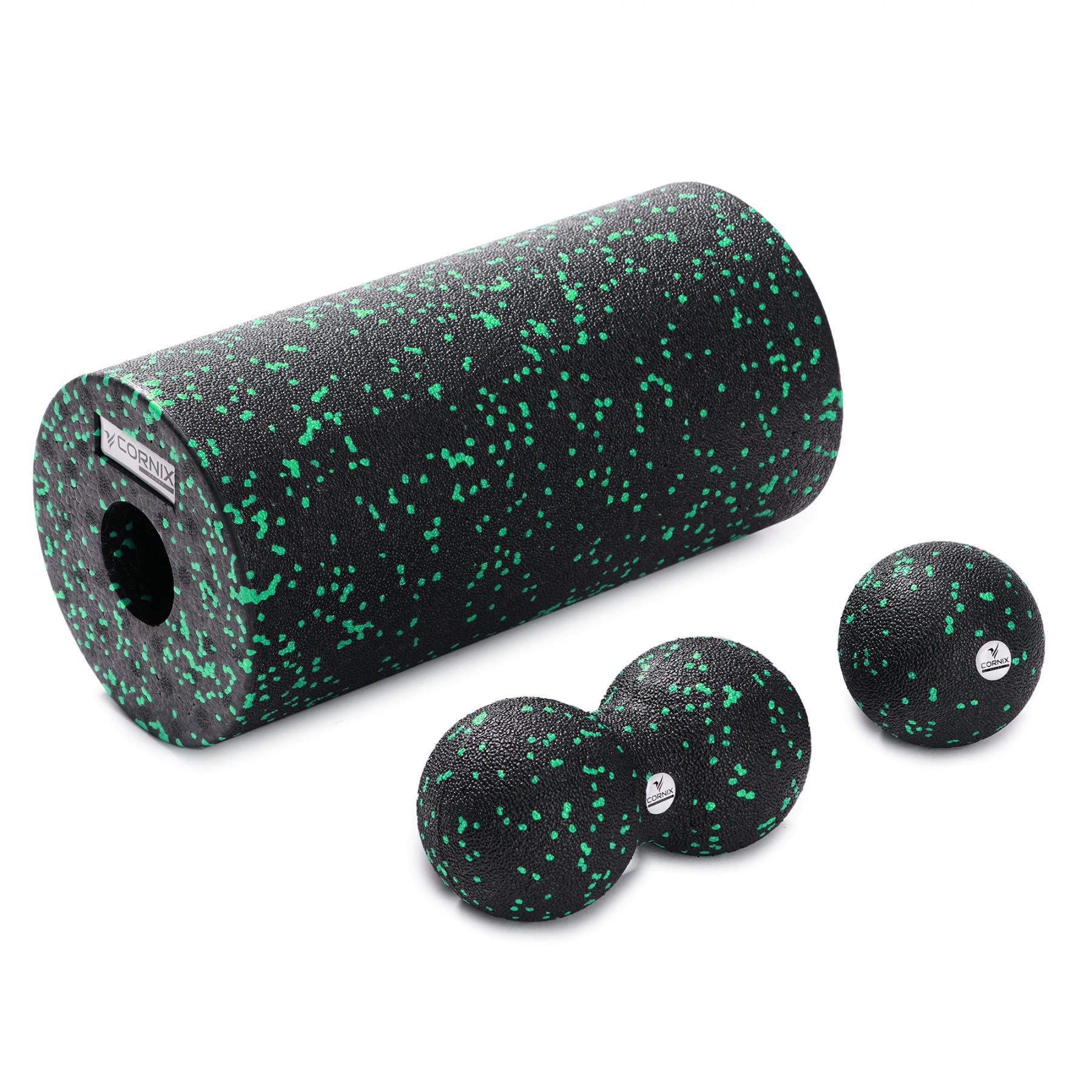 Массажный набор Cornix 3в1 Ball/Duoball/Foam Roller XR-0079 (39274)