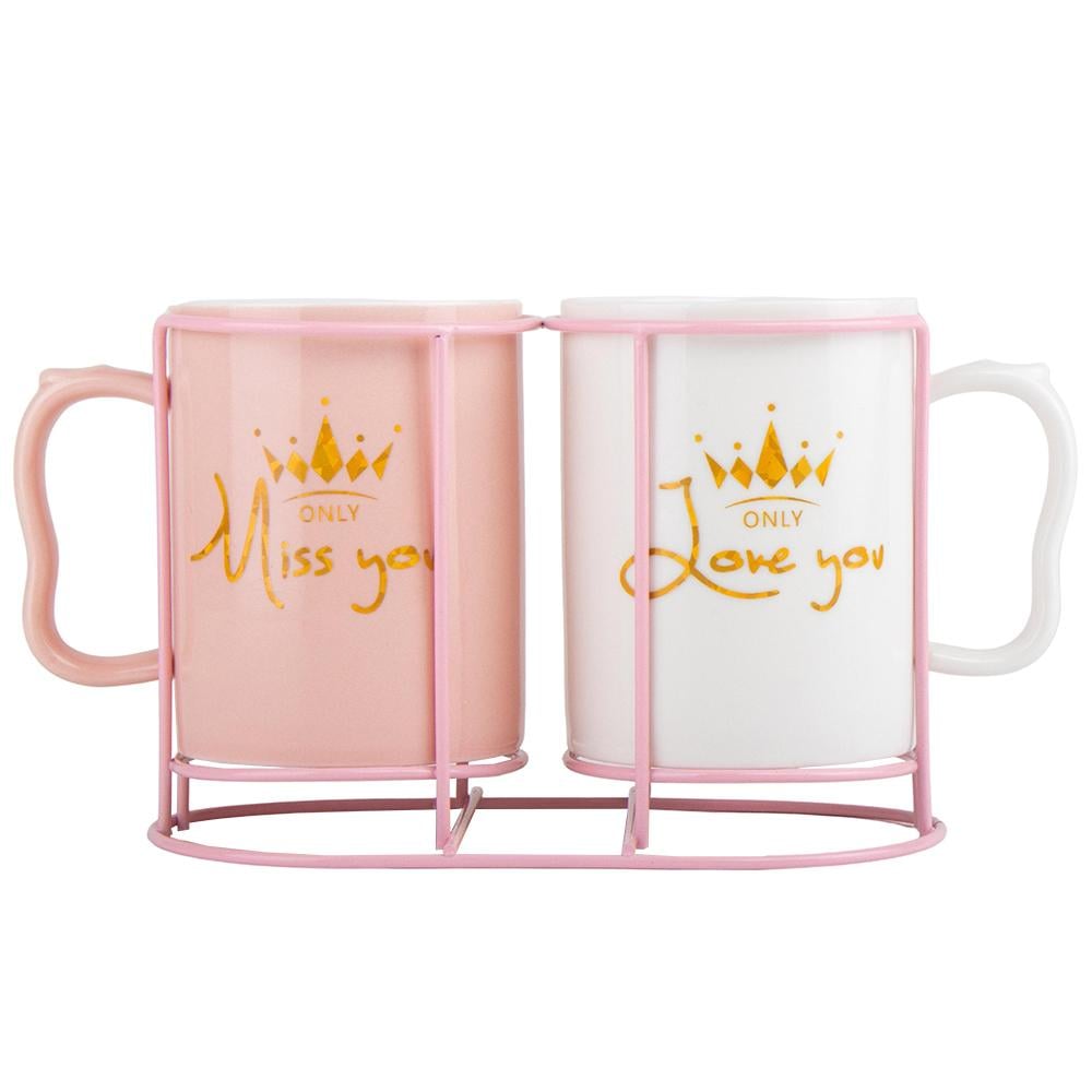 Набор кружок керамическых Elisey Завтрак влюбленных 360 мл 2 шт. Розовый/Белый (9028-021) Набор кружок керамическых Elisey Завтрак влюбленных 360 мл 2 шт. Розовый/Белый (9028-021)